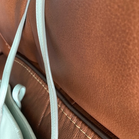 Authentic Coach spring tote sea foam green with matching wallet - Picture 7 of 10